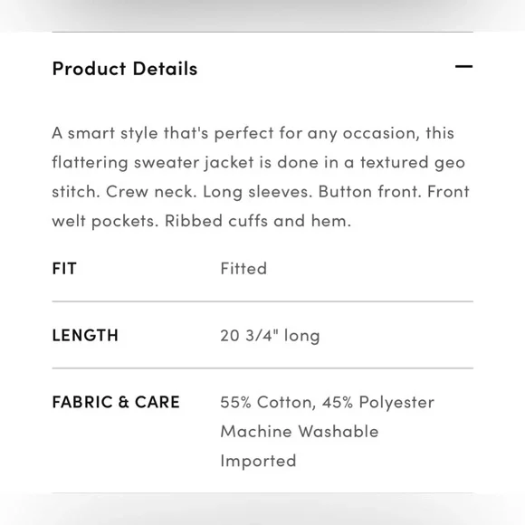Ann Taylor Petite Geo Stitch Sweater Jacket - Picture 5 of 10